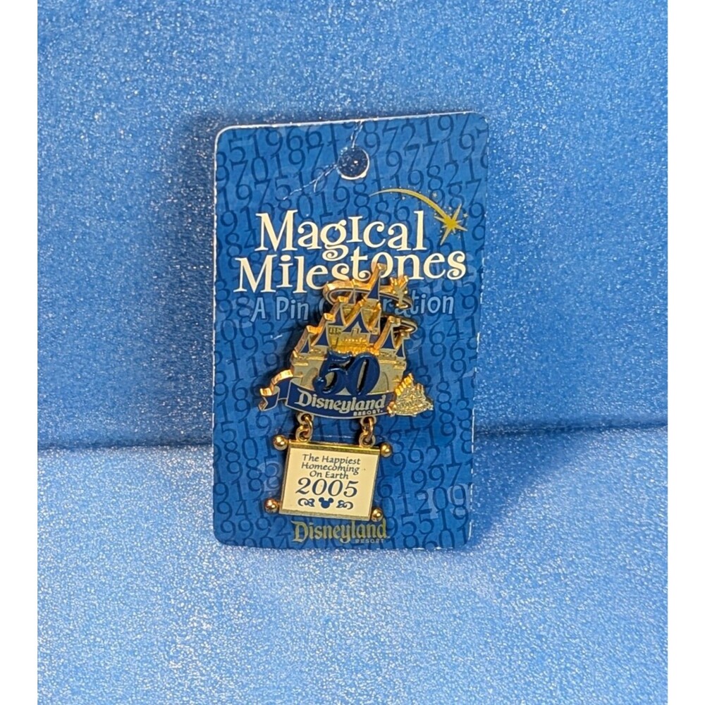 Disney Pin - Magical Milestones 2005 - Disneyland 50th Anniversary Dangle Pin